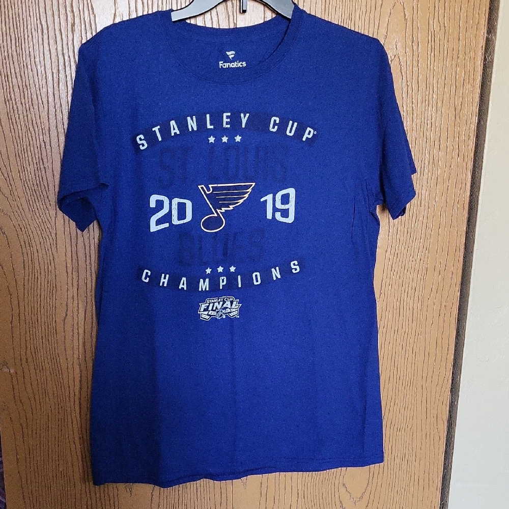 Fanatics Blue Stanley Cup Champions Tee
